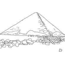 RED PYRAMID OF SNEFRU to color online - Coloring page - COUNTRIES Coloring Pages - EGYPT coloring pages - PYRAMIDS OF EGYPT coloring pages