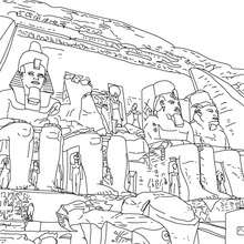 ABU SIMBEL TEMPLE coloring page - Coloring page - COUNTRIES Coloring Pages - EGYPT coloring pages - MONUMENTS OF ANCIENT EGYPT coloring pages