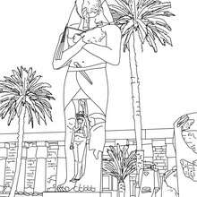 KARNAK STATUE OF PINEDJEM  for kids coloring page