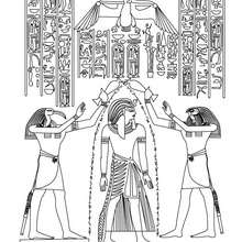 EGYPTIAN PAPYRUS painting to color in - Coloring page - COUNTRIES Coloring Pages - EGYPT coloring pages - HIEROGLYPH AND PAPYRUS coloring pages