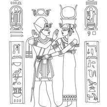 ANCIENT EGYPT PAPYRUS to color online - Coloring page - COUNTRIES Coloring Pages - EGYPT coloring pages - HIEROGLYPH AND PAPYRUS coloring pages