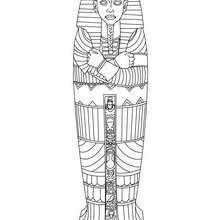 EGYPTIAN SARCOPHAGUS coloring page - Coloring page - COUNTRIES Coloring Pages - EGYPT coloring pages - PHARAOH coloring pages