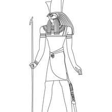 KHONSU egyptian god coloring page - Coloring page - COUNTRIES Coloring Pages - EGYPT coloring pages - GODS AND GODDESSES of Ancient Egypt coloring pages