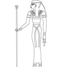 ISIS egyptian goddess coloring page - Coloring page - COUNTRIES Coloring Pages - EGYPT coloring pages - GODS AND GODDESSES of Ancient Egypt coloring pages