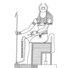 KHEPRI egyptian god coloring page