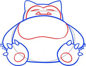 How to draw snorlax sleeping - Hellokids.com