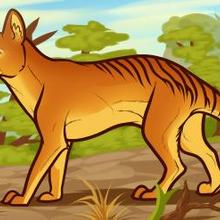 How to Draw a Tasmanian Tiger, Tasmanian Wolf - Drawing for kids - Drawing tutorials step by step - Dinosaurs