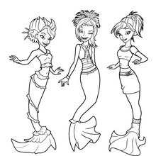 Super stylish MERMAIDS coloring page - Coloring page - GIRL coloring pages - BARBIE coloring pages - BARBIE in A MERMAID TALE coloring pages