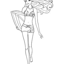 MERLIAH Queen of the wave free coloring page - Coloring page - GIRL coloring pages - BARBIE coloring pages - BARBIE in A MERMAID TALE coloring pages
