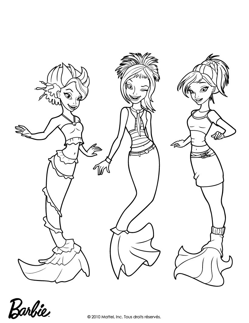 Free Coloring Pages For Kids To Print Mermaid Tale 2
