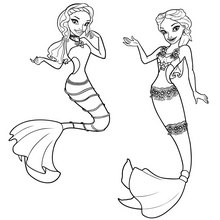 THE DESTYNIES MERMAIDS free printable coloring page - Coloring page - GIRL coloring pages - BARBIE coloring pages - BARBIE in A MERMAID TALE coloring pages