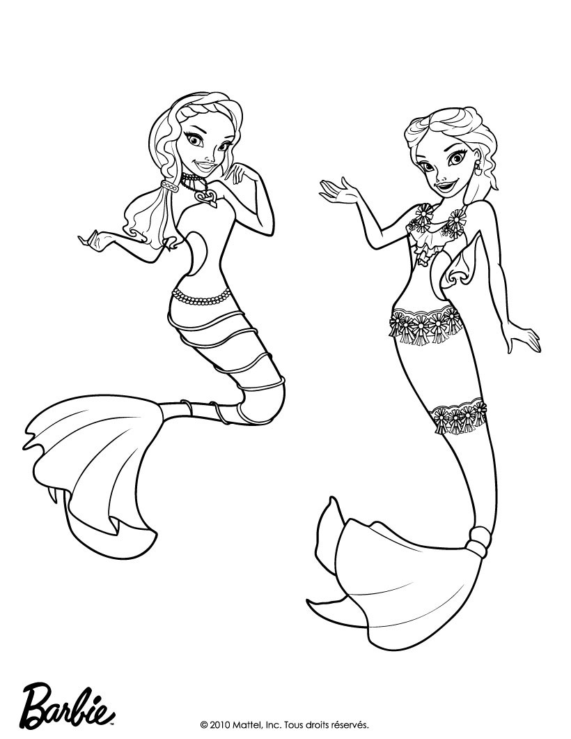 Free Coloring Pages For Kids To Print Mermaid Tale 1