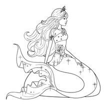 CALISSA QUEEN OF OCEANA coloring page - Coloring page - GIRL coloring pages - BARBIE coloring pages - BARBIE in A MERMAID TALE coloring pages