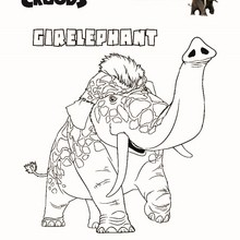 GIRELEPHANT The Croods coloring page - Coloring page - MOVIE coloring pages - THE CROODS coloring pages