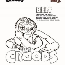 BELT The Croods coloring sheet - Coloring page - MOVIE coloring pages - THE CROODS coloring pages