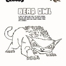 BEAR OWL The Croods coloring page - Coloring page - MOVIE coloring pages - THE CROODS coloring pages