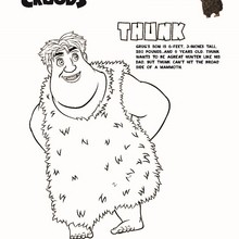 THUNK The Croods coloring page - Coloring page - MOVIE coloring pages - THE CROODS coloring pages