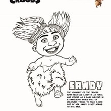 SANDY The Croods coloring page - Coloring page - MOVIE coloring pages - THE CROODS coloring pages