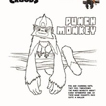 PUNCH MONKEY The Croods coloring page - Coloring page - MOVIE coloring pages - THE CROODS coloring pages