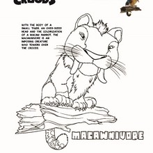 MACAWNIVORE The Croods coloring sheet - Coloring page - MOVIE coloring pages - THE CROODS coloring pages