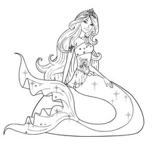 MERLIAH Princess of Oceana coloring page - Coloring page - GIRL coloring pages - BARBIE coloring pages - BARBIE in A MERMAID TALE coloring pages