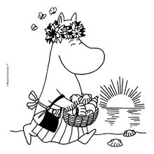 HAPPY MOOMIN coloring page for kids - Coloring page - CHARACTERS coloring pages - CARTOON CHARACTERS Coloring Pages - MOOMIN coloring pages