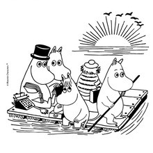 MOOMIN ON THE RIVER to color in for free - Coloring page - CHARACTERS coloring pages - CARTOON CHARACTERS Coloring Pages - MOOMIN coloring pages