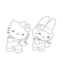 HELLO KITTY DANCER coloring page