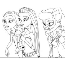 MONSTER HIGH DOLLS coloring sheet for girls - Coloring page - GIRL coloring pages - MONSTER HIGH coloring pages