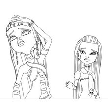 Print out MONSTER HIGH coloring page - Coloring page - GIRL coloring pages - MONSTER HIGH coloring pages