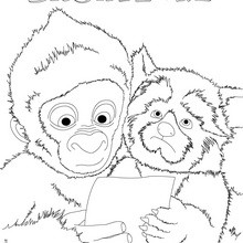 SNOWFLAKE the Gorilla  and color coloring page