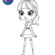 Beautiful BLYTHE free printing page to color - Coloring page - GIRL coloring pages - LITTLEST PET SHOP coloring pages