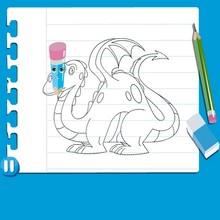 How to draw a DRAGON video lesson - Drawing for kids - HOW TO DRAW video lessons