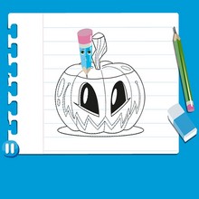 PUMPKIN how-to draw lesson