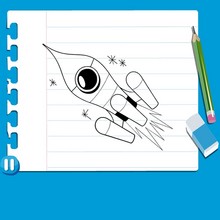 ROCKET how-to draw lesson