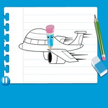 How to draw PLANE video lesson - Drawing for kids - HOW TO DRAW video lessons