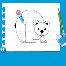 How to draw a BEAR video lesson - Drawing for kids - HOW TO DRAW video lessons