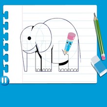 How to draw an ELEPHANT video lesson - Drawing for kids - HOW TO DRAW video lessons