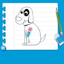 How to draw a DOG video lesson - Drawing for kids - HOW TO DRAW video lessons