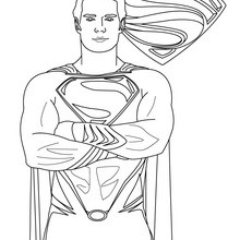 SUPERMAN free coloring page - Coloring page - SUPER HEROES Coloring Pages - SUPERMAN coloring pages