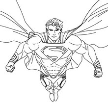 SUPERMAN printing and coloring page - Coloring page - SUPER HEROES Coloring Pages - SUPERMAN coloring pages