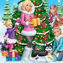 BARBIE in a PERFECT CHRISTMAS coloring pages