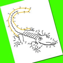 REPTILES dot to dot - CONNECT THE DOTS games - Free Kids Games