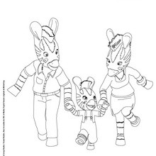 ZOU and HIS PARENTS coloring page