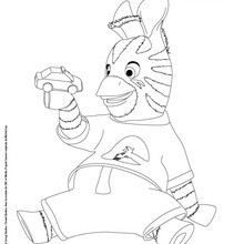 ZOU PLAYING coloring page