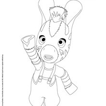ZOU the little zebra free coloring page