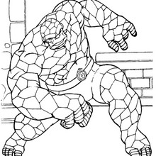 fantastic four, THE THING coloring pages