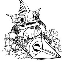 GILL GRUNT coloring page - Coloring page - SUPER HEROES Coloring Pages - SKYLANDERS SPYRO'S ADVENTURE coloring pages