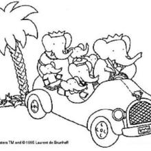 Babar's family in the car