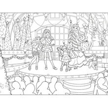 BARBIE's CHRISTMAS show online coloring page